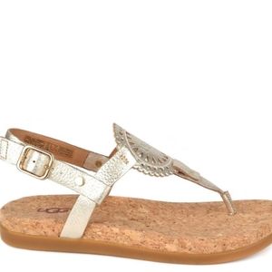 UGG Ayden II Metallic Gold Toe Post Sandal